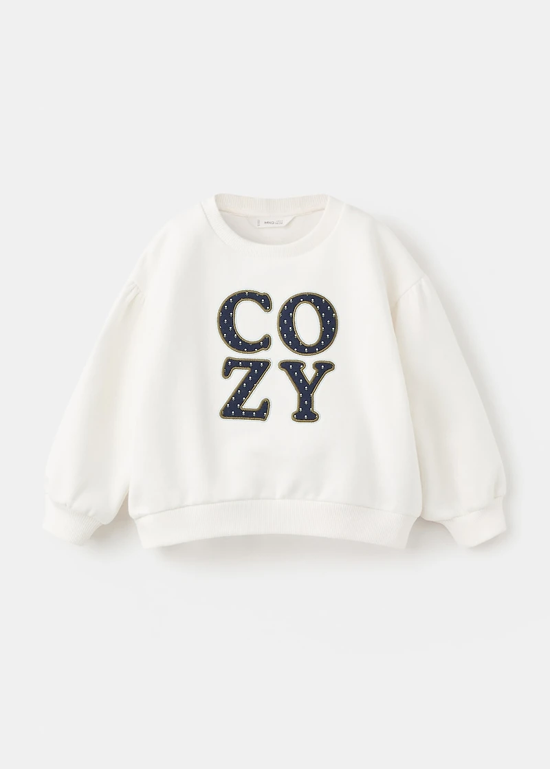 Floral embroidered sweatshirt