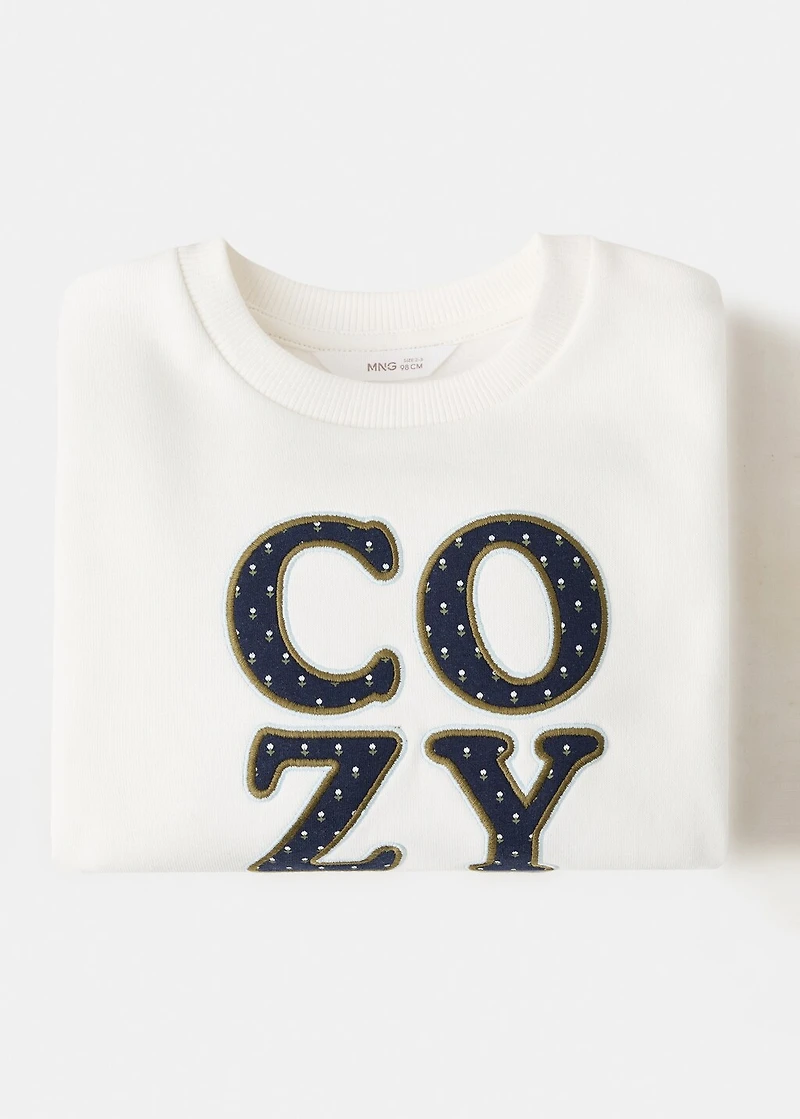 Floral embroidered sweatshirt