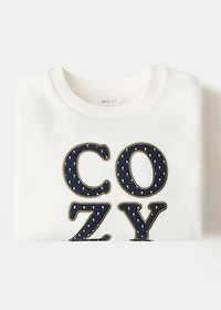 Floral embroidered sweatshirt