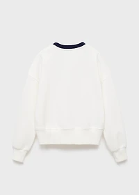 Embroidered detail cotton sweatshirt