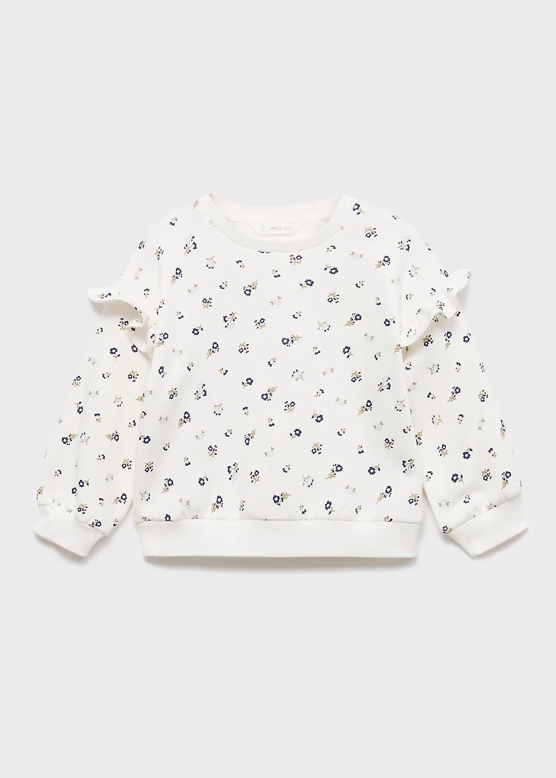 Ruffle detail sweatshirt