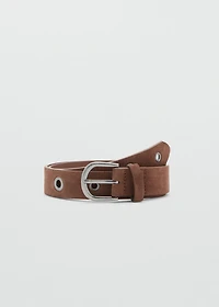 Belt with metal eyelets