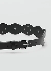 Wide studded belt