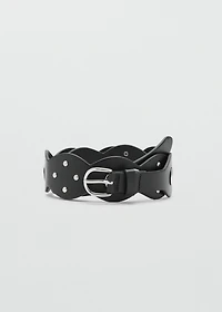 Wide studded belt