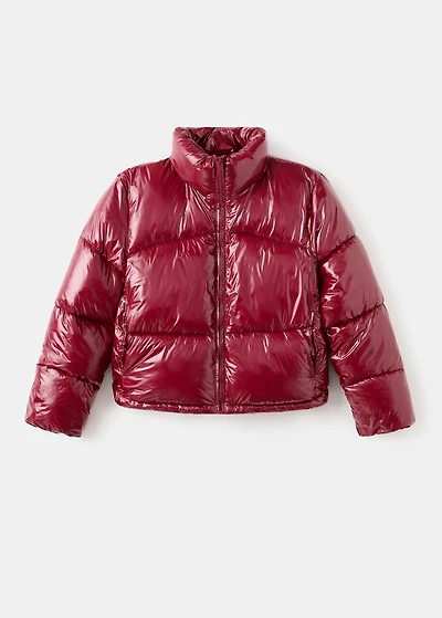Shiny quilted anorak