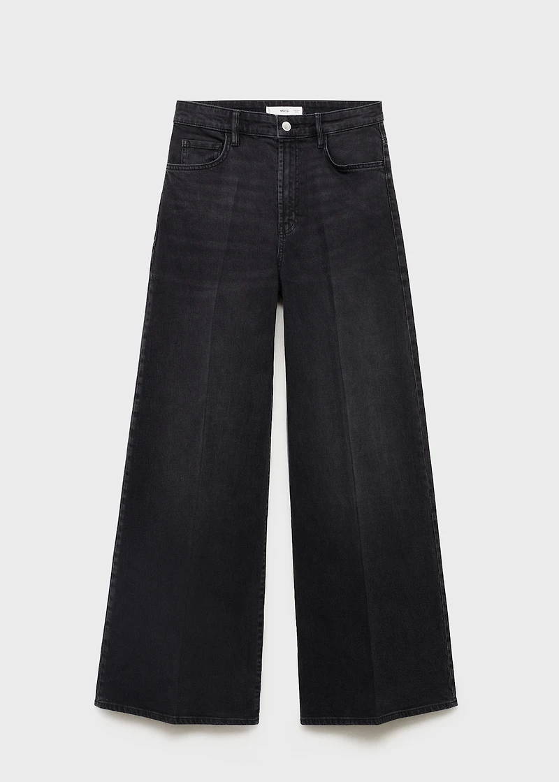 High-waisted wide-leg jeans