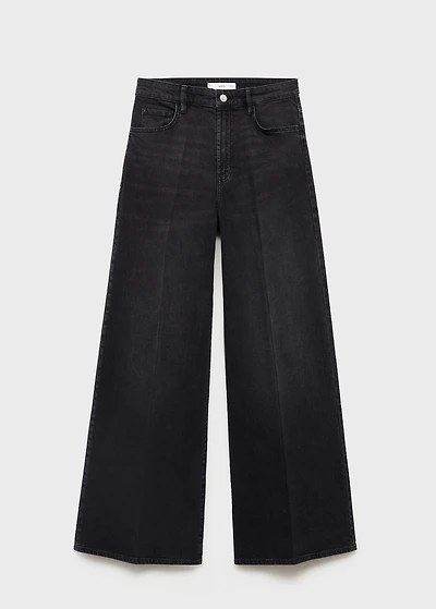 High-waisted wide-leg jeans