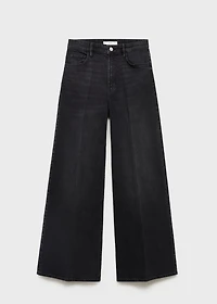 High-waisted wide-leg jeans