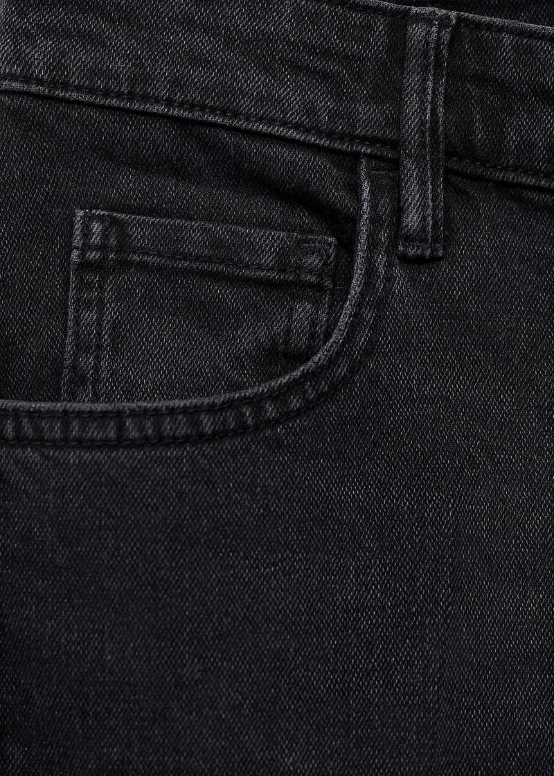 High-waisted wide-leg jeans