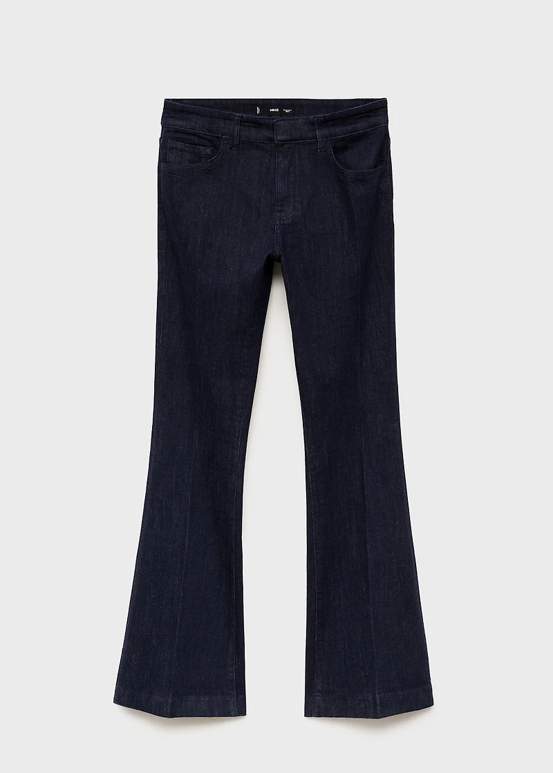 Flare jeans mid rise rinse wash