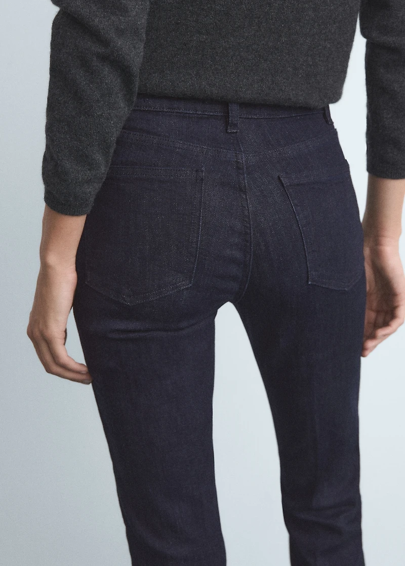 Flare jeans mid rise rinse wash