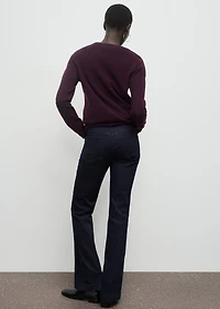 Flare jeans mid rise rinse wash