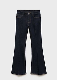 Violet flared high-rise jeans