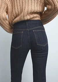 Violet flared high-rise jeans