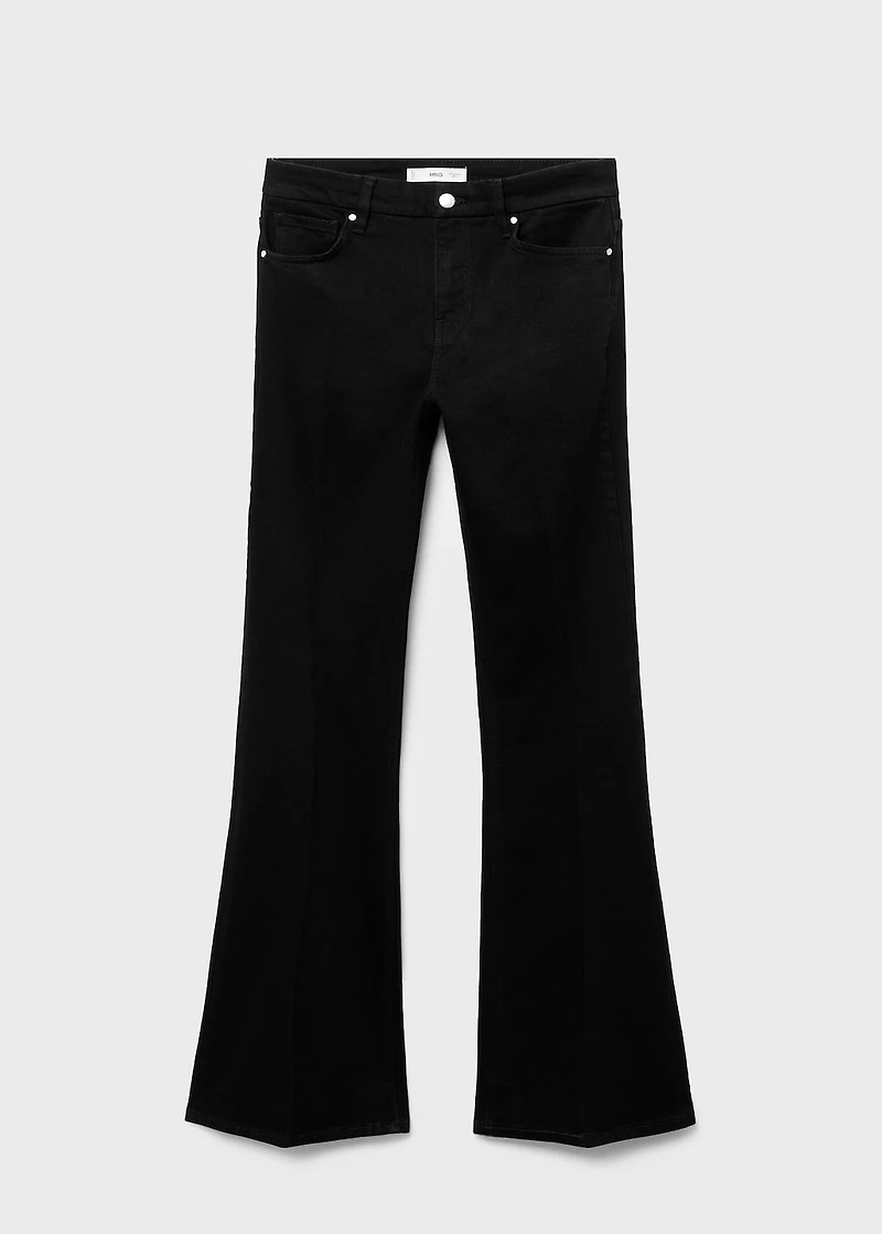 Violet flared high-rise jeans