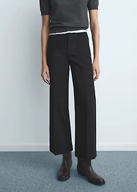 Wide-leg jeans with pockets