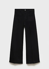 Wide-leg jeans with pockets