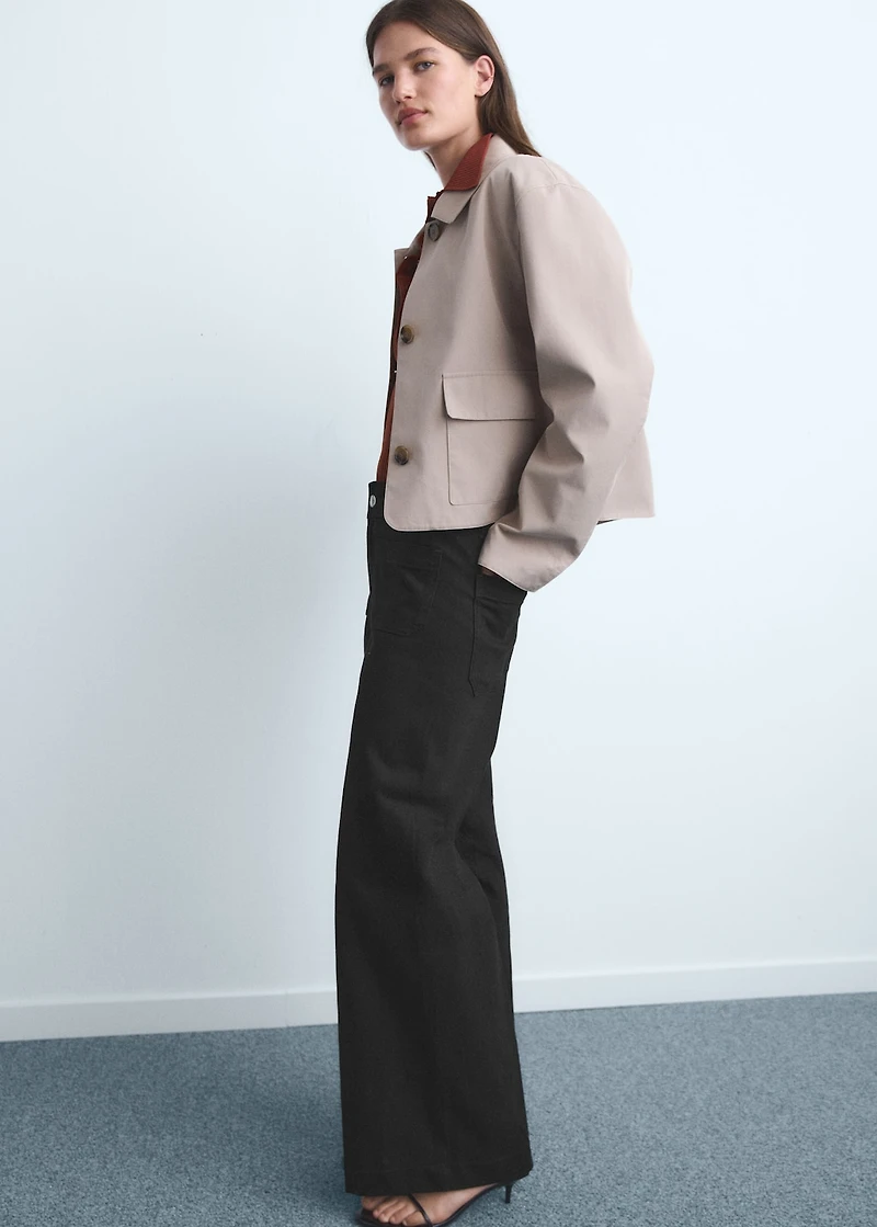 Wide-leg jeans with pockets