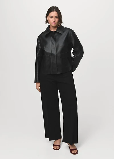 Wide-leg jeans with pockets