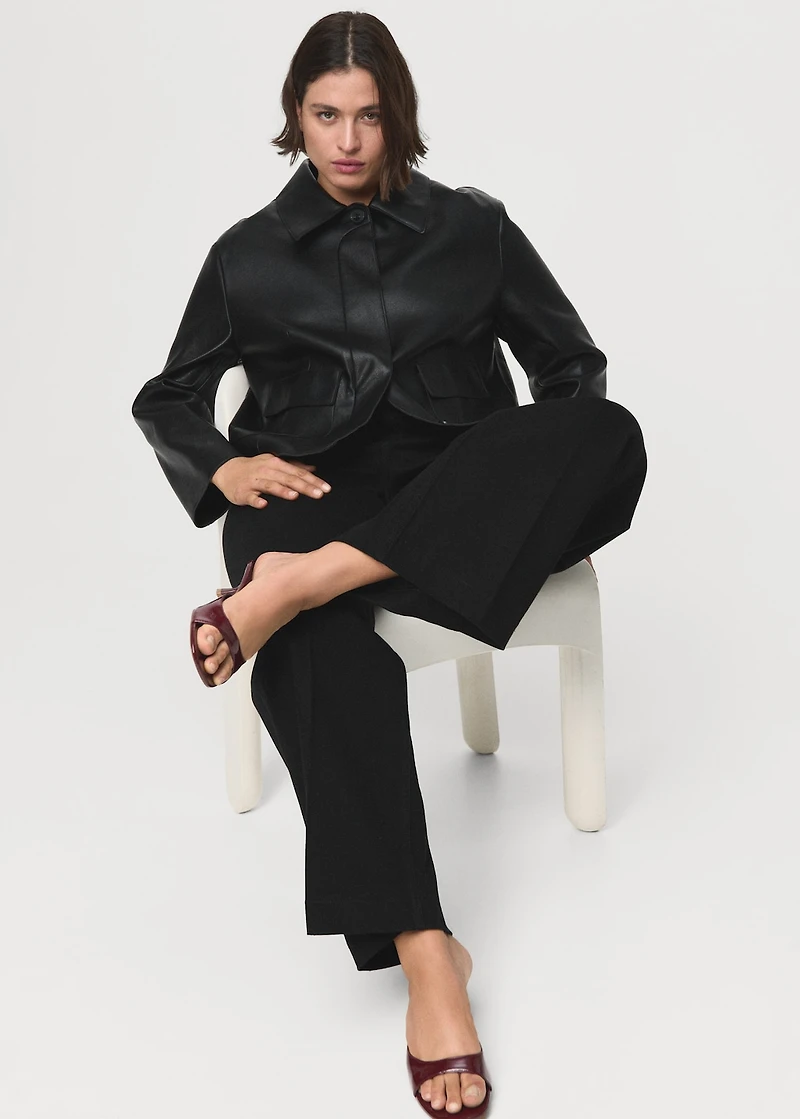 Wide-leg jeans with pockets