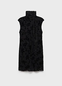 Floral jacquard foulard dress
