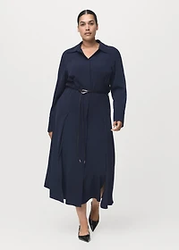 Belt shirt dress