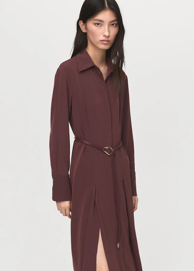 Belt shirt dress