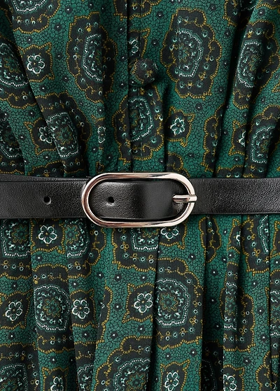 Printed dress with foulard