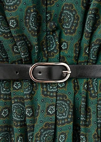 Printed dress with foulard