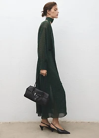 Printed dress with foulard