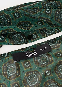 Printed dress with foulard