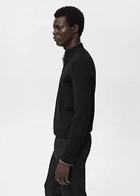 Knitted sweater with perkins neck