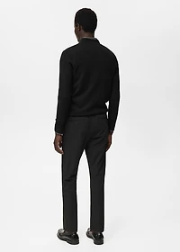 Knitted sweater with perkins neck