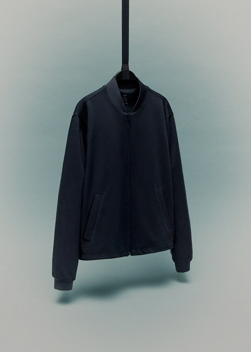 Comfort stretch zip-up hoodie