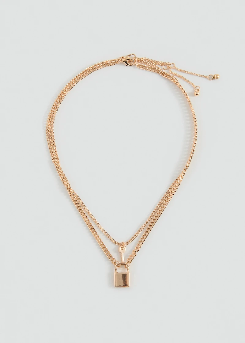 Padlock chain necklace