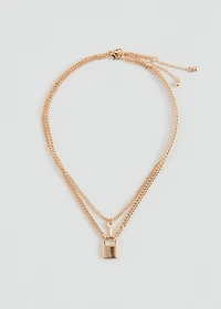 Padlock chain necklace