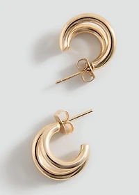 Metallic hoop earrings