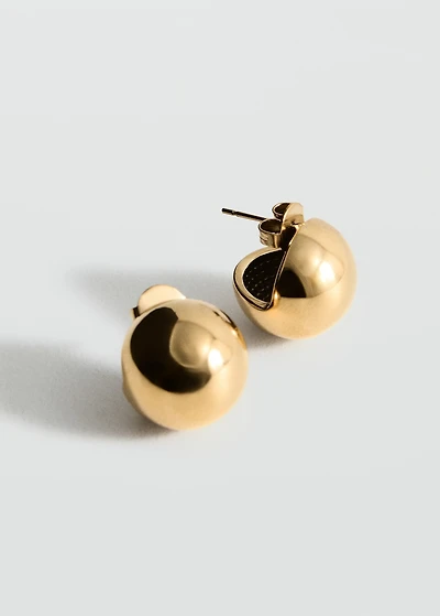 Stainless steel ball earrings