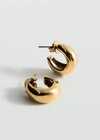 Stainless steel volume hoop earrings