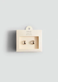 Stainless steel volume hoop earrings