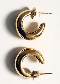 Stainless steel volume hoop earrings