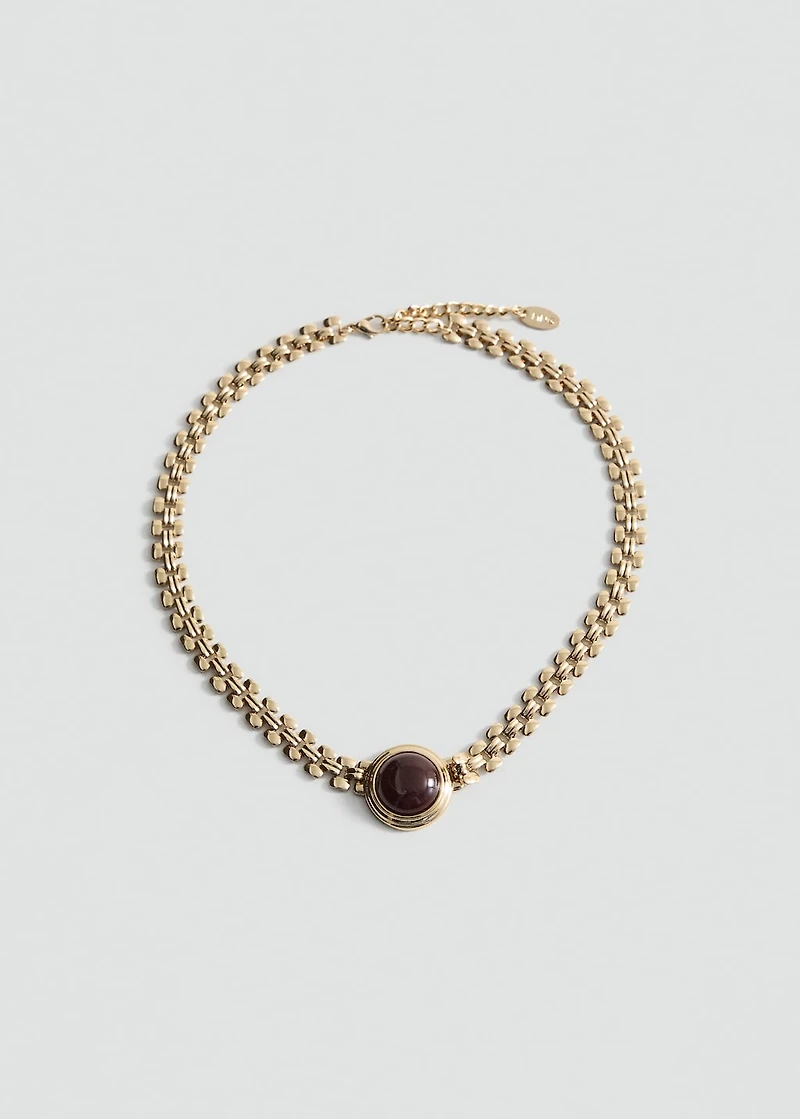 Resin appliqué necklace