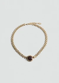 Resin appliqué necklace