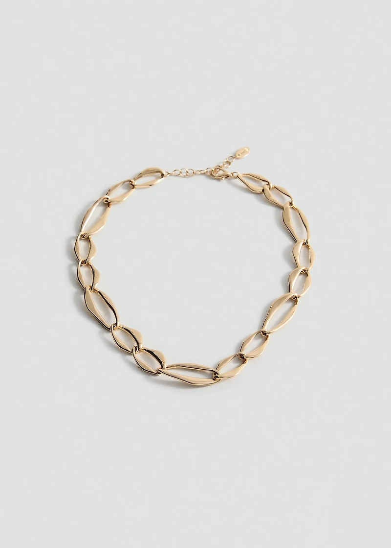 Flat link necklace