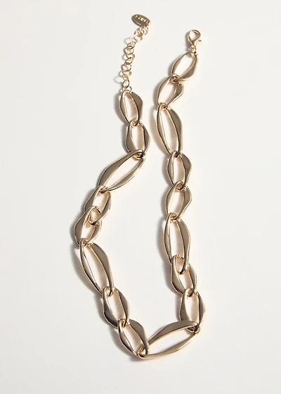 Flat link necklace
