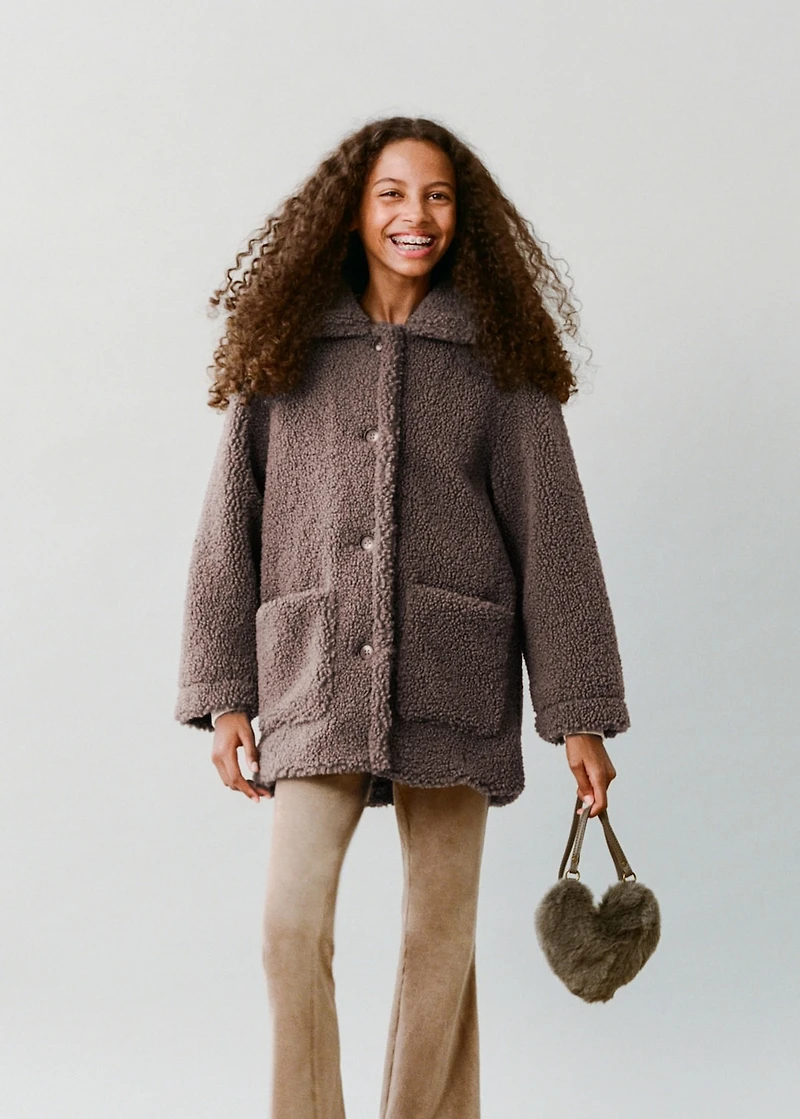 Shearling-effect coat