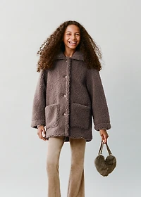 Shearling-effect coat