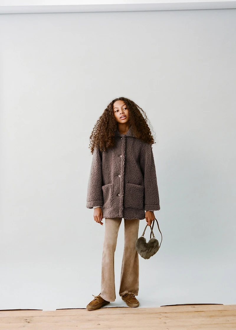 Shearling-effect coat