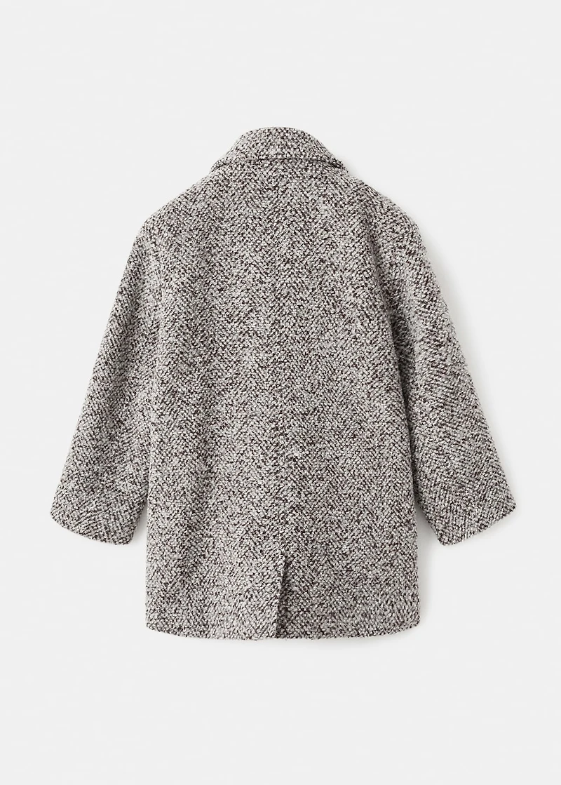 Flecked wool-blend coat