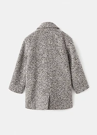 Flecked wool-blend coat